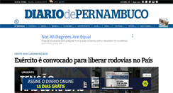 Desktop Screenshot of diariodepernambuco.com.br